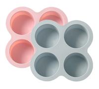 Silicone Egg Bite Molds 2Pcs 4 Cavity Non-Stick Reusable Silicone Muffin Tray Heat-Resistant Air Fryer Egg Molds DIY Cupcake Pan Safe Muffin Tin for Kitchen BakingSilicone Bite