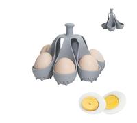 Silicone Egg Boiler Rack, Freestanding Egg Boiler, Egg Cooker, Hard Boiled Eggs Boiler, Holds 4/6 Eggs, Silicone Eggs Boiler Egg Holder Kitchen Gadget (6 eggs)