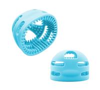 Silicone Egg Cleaner Brush - Reusable Egg Scrubber & Washer for Fresh Eggs - Gentle Rotary Egg Washing Brush - Kitchen Gadget for Cleaning Eggs - Dishwasher Safe Egg Cleaning Tool (Blue)