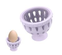 Silicone Egg Cleaning Brush for Chicken/Duck Eggs, Reusable Egg Washer Rotary Egg Cleaner Brush for Fresh Eggs, Handy Kitchen Gadgets (Purple)
