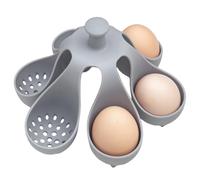 Silicone Egg Cooker, Egg Poacher Rack Can Cook 6 Or 4 Eggs At A Time - High Temperature Resistant | Eggs Boiling Gadget With Small Holes At The Bottom Of The Tray For Home Kitchen