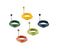Silicone Egg Molds Pancake Molds, Non-Stick Egg Cooking Ring, Fried Egg Mold, Pancake Ring, 2-in-1 Square and Round Egg Rings for Frying Eggs, Easy Clean Silicon Egg Rings Pack of 5