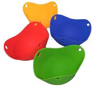 Silicone Egg Poacher Pods Set of 4 Breakfast Brunch Eggs Benedict Melt Chocolate