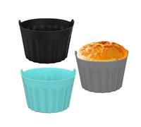 Silicone Egg Poachers - Egg Poacher Cups | Poached Eggs Moulds | 3 Pieces Reusable Poaching Cooker | Heat-resistant Non-sticky Multipurpose Air Fryer Liners For Kitchen, Microwave/Oven