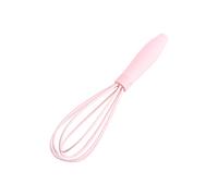 Silicone Eggs Beater Handheld Whisk Milk Egg Frother Mini Plastic Kitchen Balloon Wire Whisk for Blending Whisking Beating Stirring Baking(Pink)