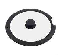 Silicone Encased Tempered Glass Cooking Lid Heat Resistant Material Steam Control Holes and Cool Touch Handle for 18cm 20cm 26cm Pots (A 18CM)