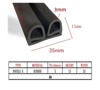 Silicone/EPDM/TPE/RUBBER Double E B-shape Cold Storage Door Sealing Strip High Temperature Oven Freezer Door Equipment strip(35 X 15 MM NO CLUE,5M)