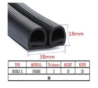 Silicone/EPDM/TPE/RUBBER Double E B-shape Cold Storage Door Sealing Strip High Temperature Oven Freezer Door Equipment strip(38 X 18 MM NO CLUE,10M)