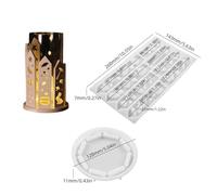 Silicone Epoxy Resin Mold Hollow House Shape Silicone Stand Mold Texture for Crafting House Candlesticks Holder
