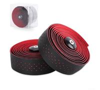Silicone EVA Handlebar Tape Optimized for Road Bikes to Support Riding Through Effective Vibration Control (black and red)