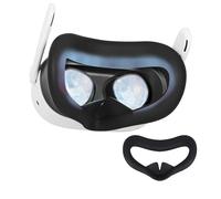 Silicone Eye Mask for Meta Quest 3S,Sweat-Proof Quest 3S Silicone Face Cover Accessory,Comfortable Experience,Silicone Mask Help You Enjoy Immersive Virtual Reality (Black-q3s)