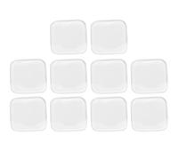 Silicone Eyelash Holder Stand Tray 10pcs Transparent Square Shape False Lash Extension Pad for Eyelash Grafting Salon Home Use