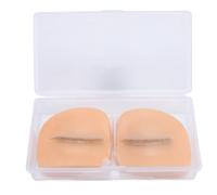 Silicone Eyelash Practice Eyelids Removable Eye Patches Realistic Eye Structure for Eyelash Extension Training Beauticians Students Personal Home Use 2 Pieces with Storage Box
