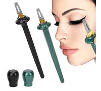 Silicone Eyeliner Tools, Eyeliner Guide Tools for Beginners and Professionals, 2-Piece Set with Black and Green Brushes, Perfect for Cat Eye and Winged Liner Designs, Travel-Friendly and Easy to Use