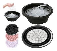 Silicone Face Bowl - 3-Piece Foldable Face Bowl with Integrated Ice Bowl, Foldable Face Tub, Face Care Pool for Cold Therapy, Summer Ice Bowl for Women, Girls, Women