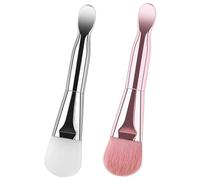 Silicone Face Brush, 2Pcs Face Mask Applicator Silicone & Soft Bristle Brush Head Mask Applicator Tool Professional Skin Care Facial Makeup Tools