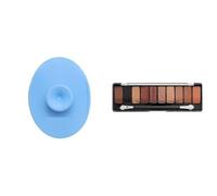 Silicone Face Cleanser Scrubber (Small) + Shades of Trend Eyeshadow Palette | Shade-0, 13.5gm | 10 Highly Pigmented Shades | Smudge-Free & Long-Lasting