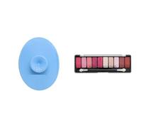 Silicone Face Cleanser Scrubber (Small) + Shades of Trend Eyeshadow Palette | Shade-04, 13.5gm | 10 Highly Pigmented Shades | Smudge-Free & Long-Lasting