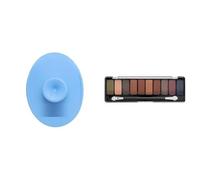 Silicone Face Cleanser Scrubber (Small) + Shades of Trend Eyeshadow Palette | Shade-05, 13.5gm | 10 Highly Pigmented Shades | Smudge-Free & Long-Lasting