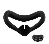 Silicone Face Cover Compatible with Meta/Oculus Quest 3S Facial Interface Sweatproof VR Face Pad with Nose Pad for Enhanced Comfort and Immersive Virtual Reality Experience Black, Not fit for Quest 3