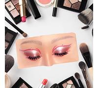 Silicone Face Eye Makeup Practice Board Reusable Soft Skin Like Texture Training Tool for Beauty Students and Makeup Artists (ab)