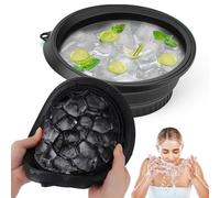 Silicone Face Ice Bath Bowl, Foldable Washing Bowl with Built-in Ice Cube Tray, Portable Face Ice Bath Bowl for Soothing the Skin, Reducing Swelling, Reducing Pores
