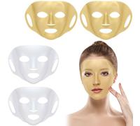 Silicone Face Mask,4PCS Cover Moisturizing Facial Mask,Moisturizing Skin Care 3D Reusable Silicon Faces Sheet Masks,Face Care Tool Beauty Spa Tools for Women's Skin Care