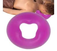 Silicone Face Massage Pillow - Round Soft Gel Cushion Without | Beauty Salon Headrest, Spa Table Overlay, Support Cradle Facing Down to Relax the T