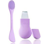 Silicone Face Scrubber Blackhead Remover Tool for Face Nose, Men and Women Facial Pore Cleansing Skin Care 2 in 1 Black Head Remover Skin Scrubber Face Spatula