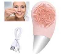 Silicone Face Scrubber, Facial Cleansing Brush Face Brush Face Cleansing Brush Silicone Facial Massage Brush Rechargeable Face Exfoliator Brush for Facial Cleansing Skin Care