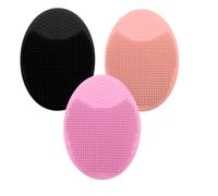 Silicone Face Scrubber Facial Cleansing Brush Manual Face Scrub Exfoliator Pad Soft Baby Bath Brush Exfoliating Brush Anti Aging Deep Wash Tool For Women Men & Baby Sensitive Skin Assorted Colors(2pc)