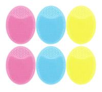 Silicone Face Scrubbers Exfoliator Brush-Facial Cleansing Brush Pad Value 3 6 9 Pack, Scrub Scrubby Pore Blackhead Removing Exfoliating-Unique Women (Mixed Color, 6 Count)