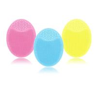 Silicone Face Scrubbers Exfoliator Brush-Facial Cleansing Brush Pad Value 3 6 9 Pack, Scrub Scrubby Pore Blackhead Removing Exfoliating-Unique Women (Mixed Color, 3 Count (Pack of 1))