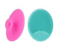 Silicone Facial Cleansing Brush, Face Exfoliator & Massager Pads - Gentle Skin Cleanser for Anti-Aging & Deep Exfoliation, Makeup Removal Tool for All Skin Types (2-Pack, Random Colors)