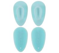 Silicone Facial Cleansing Brush Manual Face Scrubber 4pcs Glove Shape | Supple Stretchy Design, Portable Skin Care Tool, Different Point Densities, Face Cleaning and Exfoliating Use