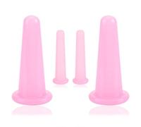 Silicone Facial Cupping Therapy Set, 4PCS Natural Facial Massage Cup Kit