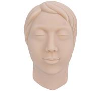 Silicone Facial Mannequin Head for Aesthetic Training, 1:1 Scale with Built-in Skeleton, for Injection, Suturing, and Acupuncture Practice, Ideal for Cosmetology, Tattooing, and Facial Procedures