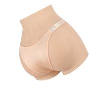 Silicone Fake Butt Pants Hip Enhancer Apparel Male to Female Silicone Panties for Crossdresser Transgender Drag Queen, Ivory White, One size