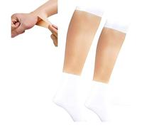 Silicone False Calf,Realistic Fake Calf Leg Silicone Sleeve,Silicone Calf Pads Leg Arm Enhancer Calf Corrector,Silicone Arm Concealer Cover for Crooked Or Thin Legs Arms Scar(1PCS,Large)