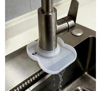 Silicone Faucet Mat for Kitchen Tap Compact Sink Splash Guard Protectors Behind Draining,Clear 2PCS