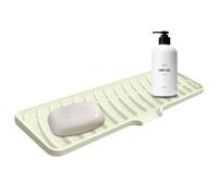 Silicone Faucet Splash Guard - Multipurpose Kitchen Sink Draining Mat Water Protector Countertop Bathroom Accessories Durable Nonslip Flexible | Home Cooking Cleaning Organization Gadget Sin