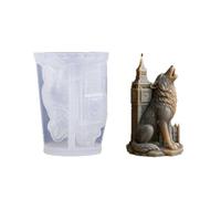 Silicone Featuring Wolf and Famous Tower Designs for Projects Flexible Silicone Candlewax Mold