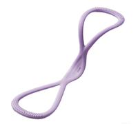 Silicone Figure 8 Exercise Band 18x4.5in Non-Slip(purple 15 pounds)