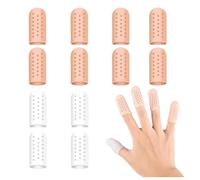 Silicone Finger Gloves,12 PCS Fingergloves Fingers Splints Fingersleeves Breathable Fingercots Fingerprotectors for Trigger Fingers Hand Eczema Fingercracking Finger Arthritis and More