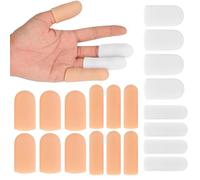 Silicone Finger Protectors 20 PCS Waterproof Finger Protectors, 2 Size Gel Finger Cots, Gel Thumb Protector for Finger Cracking,Finger Callus,Finger Arthritis,Hand Eczema or Finger Blister Protection