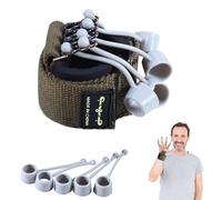 Silicone Finger Trainer - Comfortable Elastic Resistance Tool, Guitar Dexterity And Grip Conditioning Aid, Portable Stretch Exerciser | Music Practice Rehabilitation Office Stress Relief Daily Fine Mo