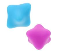 Silicone Finger Training Balls Grip Hexagonal Blue 2pcs