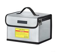 Silicone Fireproof Battery Bag, Explosion Proof Charging Sack for DJI and RC Car, Large Capacity Flame Resistant Pouch, High Temperature Safety Storage Case