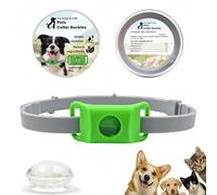 Silicone Fl/ea Collar for Dogs, Calming Collar for Pets, Natural Waterproof & Adjustable Collars for Pets, Long Lasting Adjustable Dog Co/llar with Fl/ea & Ti/ck Protection for P/ets #Green