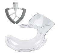 Silicone Flex Edge Beater,Compatible for KitchenAid 4.5-5Qt Tilt-Head | Stand Mixers 2Pc / Set Pouring Shield Secure Fit Splatter Guard